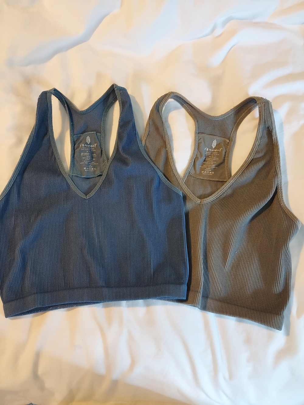 Free People Movement Free Throw Crop Tank Bundle XL - Navy/ Grey